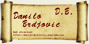 Danilo Brđović vizit kartica